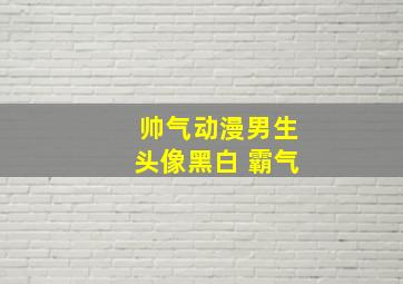 帅气动漫男生头像黑白 霸气